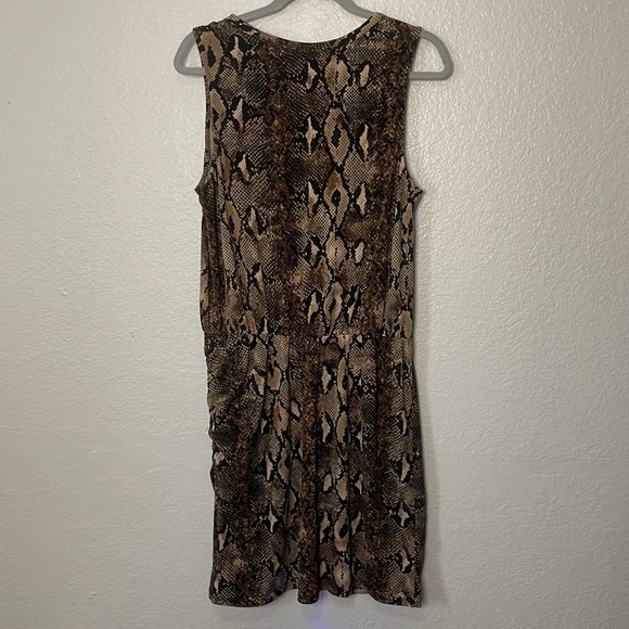 SUNDAY IN BROOKLYN Snake Knit Tank Dress | Brown | Large - Picture 8 of 12
